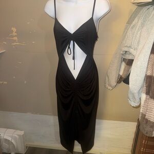 Elegant Black Cutout Dress